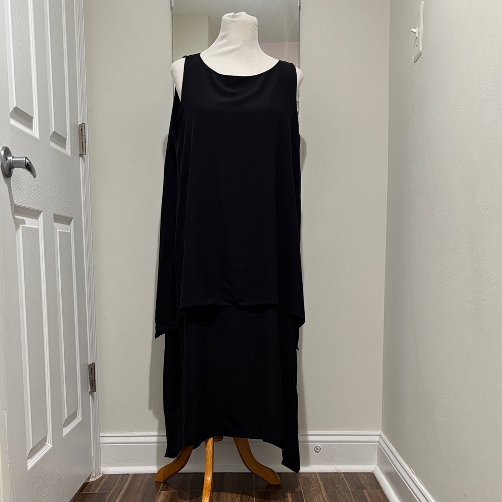 Eskandar Black Asymmetrical Dress